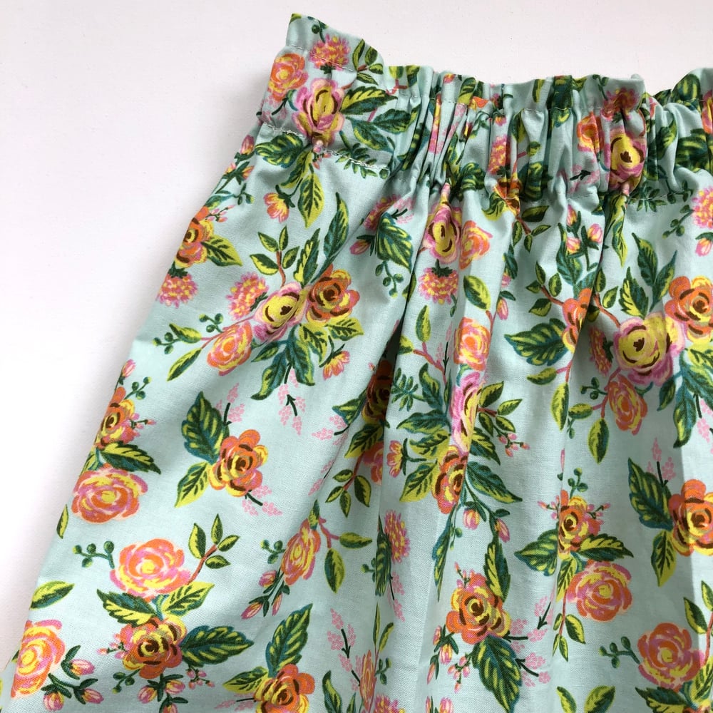 Image of Women’s Skirt - Rifle Paper Co. - Mint & Pink Floral