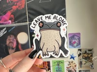 Image 3 of Leave Me Alone Frog - Sticker