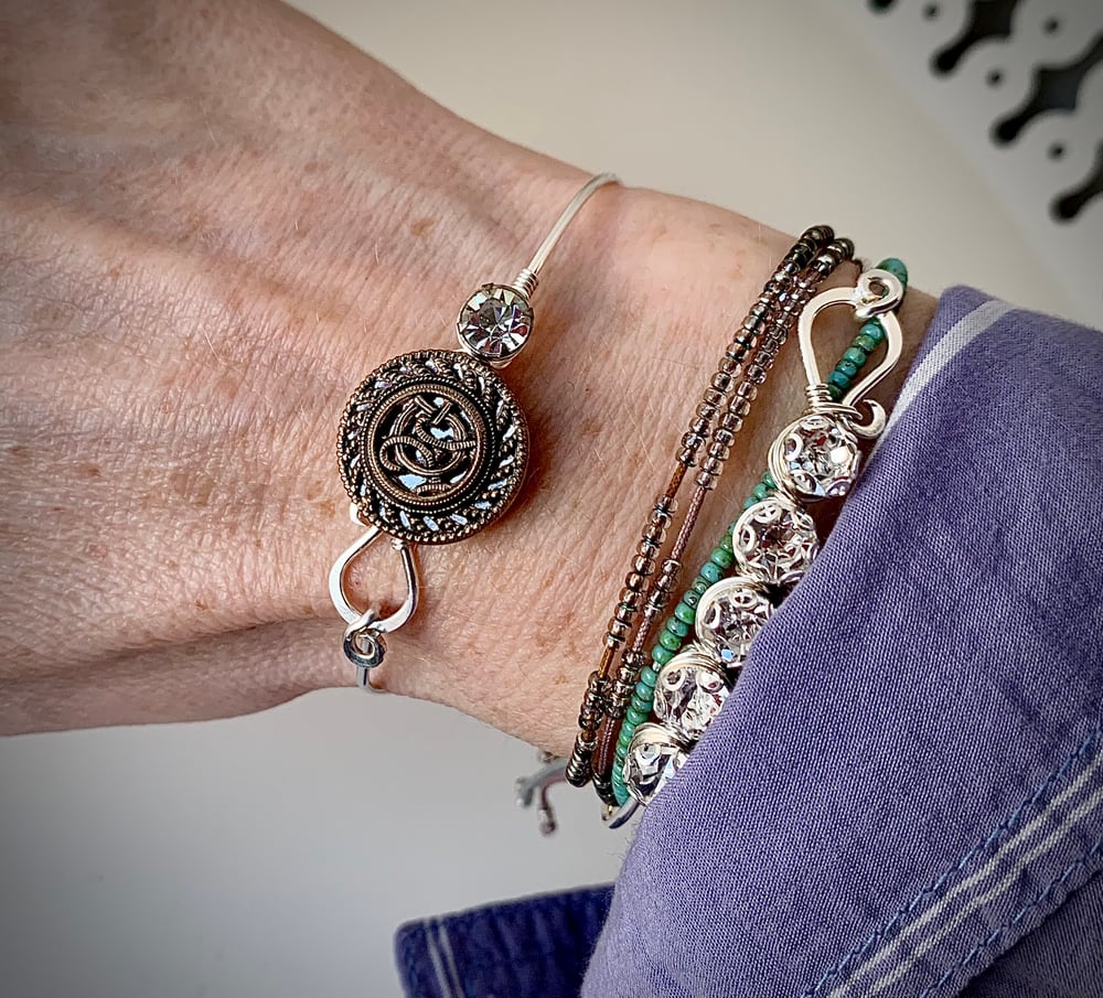 Image of "Ophelia" Vintage Button Bracelet