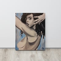 Woman in Blue Canvas Print