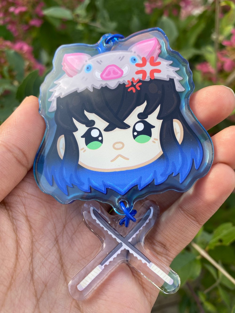 Inosuke Demon Slayer Keychain & Sticker