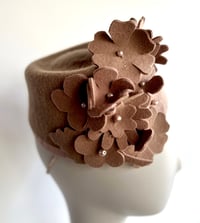 Image 3 of Camel felt headpiece