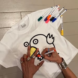 Image of « Le Poulet » Coloring Kid T + Fabric Pen