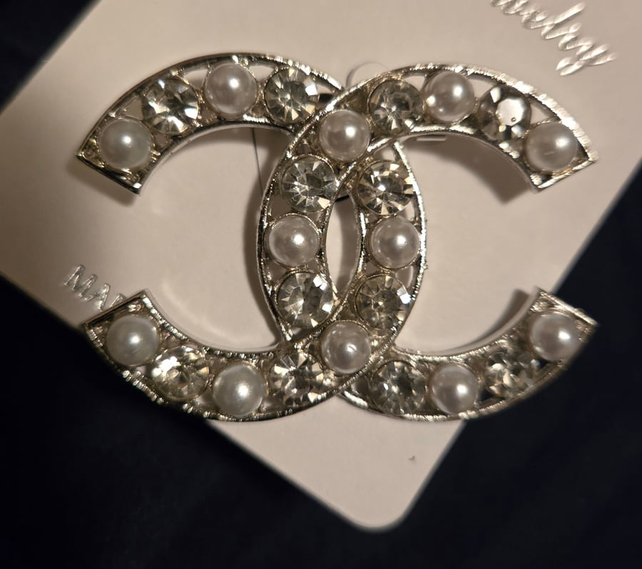 Image of Brooch-Silver & Pearls