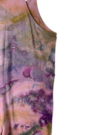 Image 5 of S/M Cotton Blend Knit Pocket Jumpsuit in Muted Watercolor Ice Dye