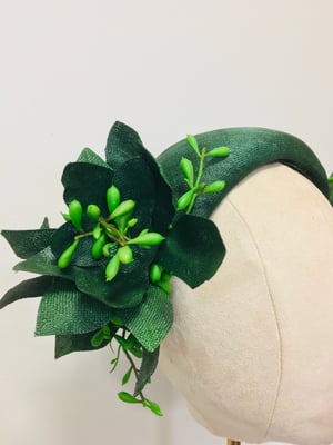 Image of Deep green bandeau headpiece   ON SALE
