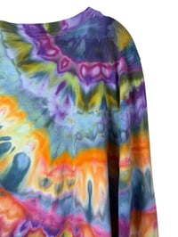 Image 10 of 2XL Ladies Long-Sleeve Stretch Tee in Euphoria Agate Ice Dye