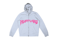 Motion - Zip-Up Hoodie - Grey & Pink