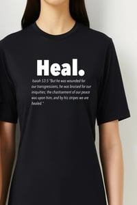 Image 2 of Heal Prophetic Tee-(White Letters)