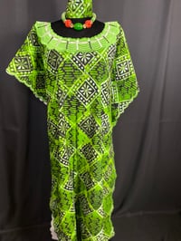 Image 1 of Multicolor Kaftans with head wraps 