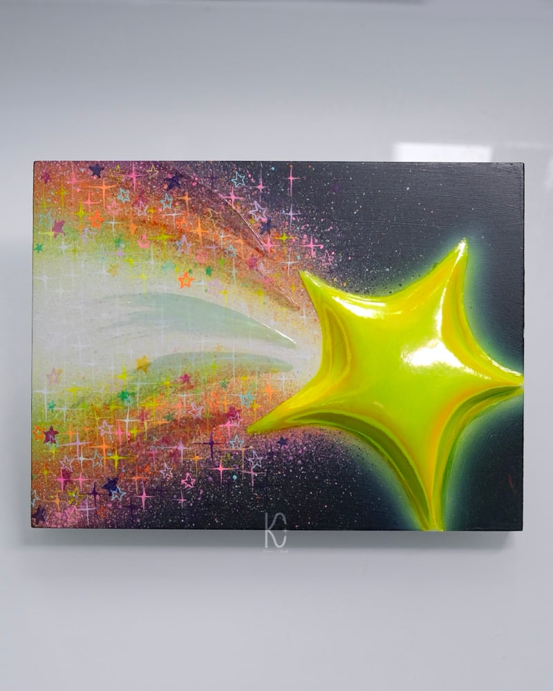 Image of MAKE A WISH ✧ Original 3D Mixed Media Painting