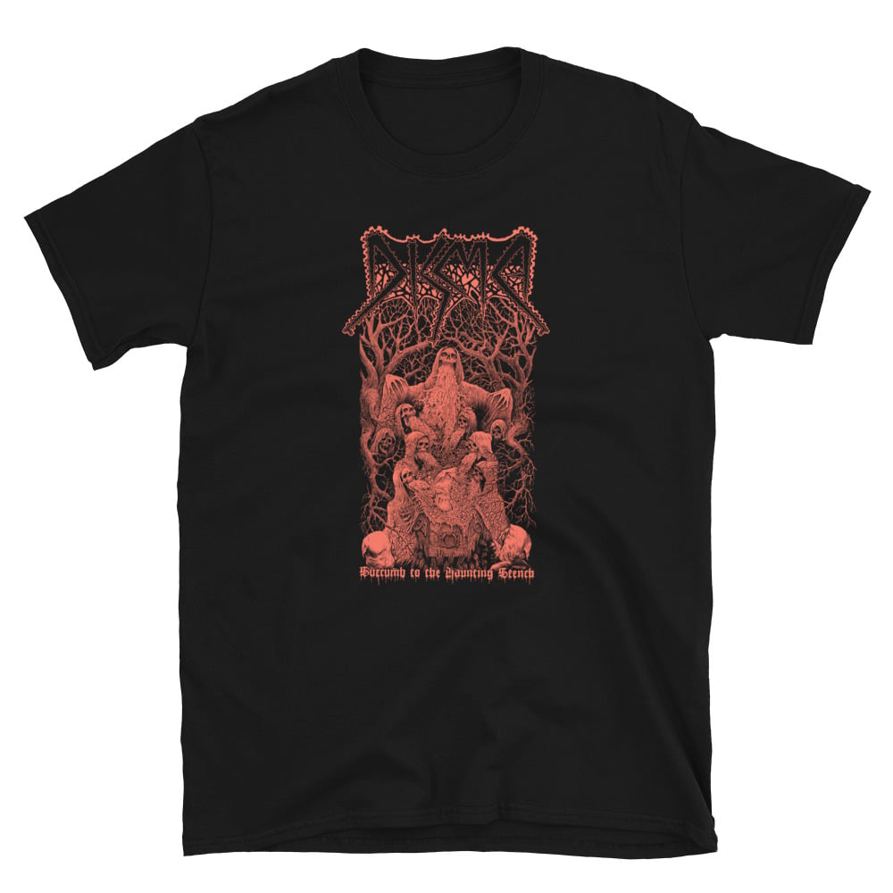 Disma — DISMA - SUCCUMB TO THE HAUNTING STENCH T-SHIRT. RED VERSION
