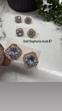 Gold Stephanie studs