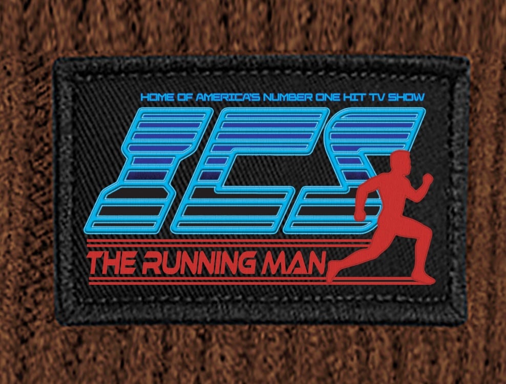 Image of ICS Running Man Patch Knitted Beanie Hat