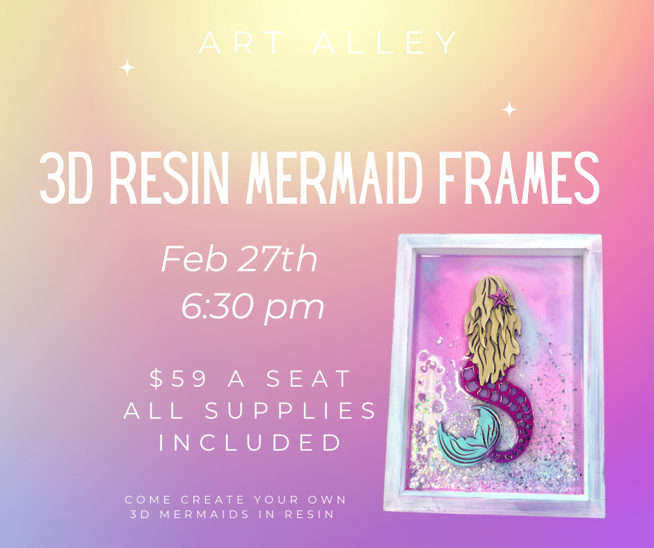 Image of 3D Framed Resin Mermaids 