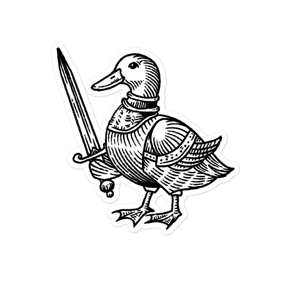 Image of Duck knight sticker