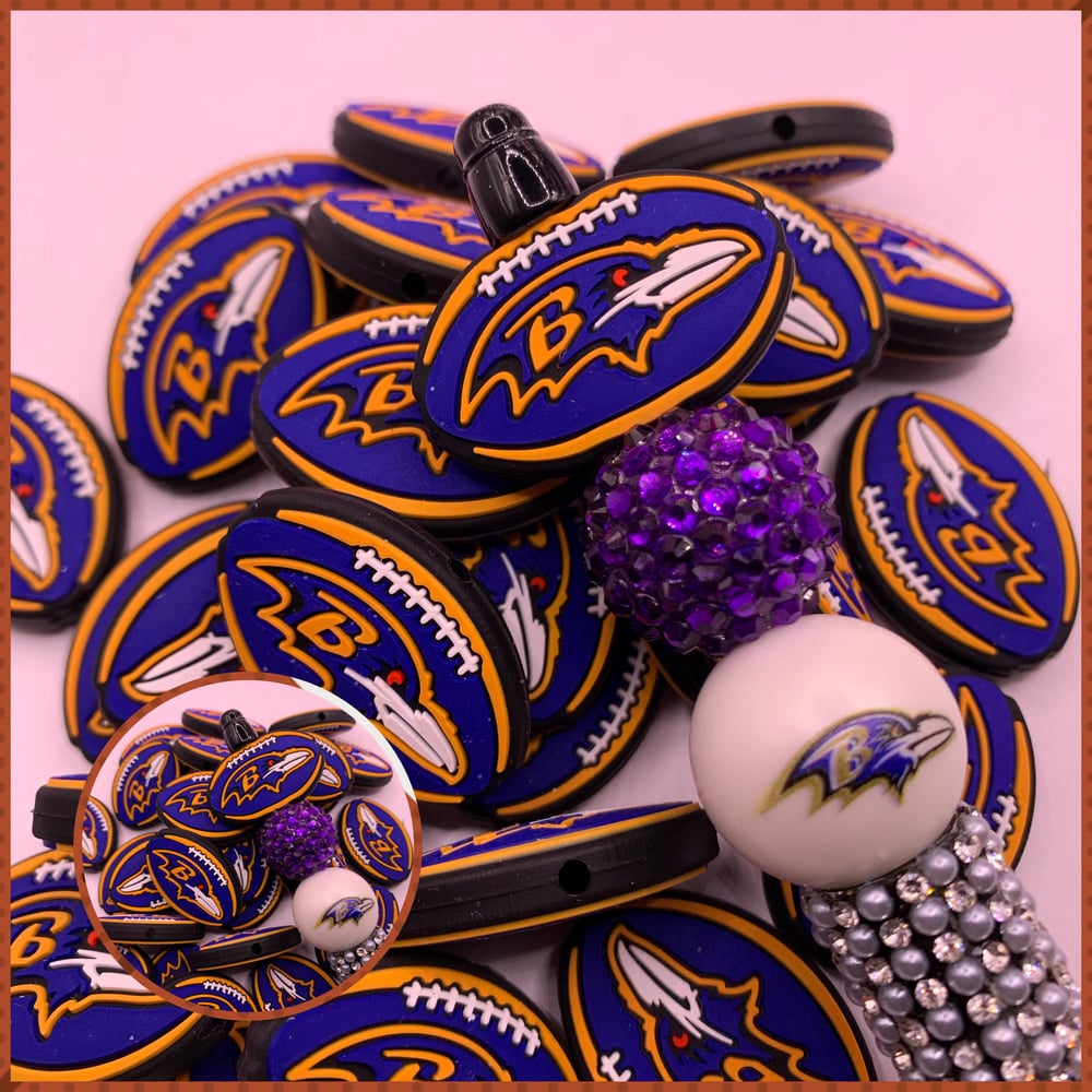 Image of Foot Ball Silicone Bead 