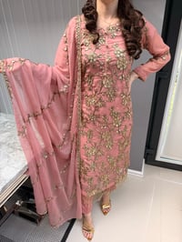 Image 3 of Dusky pink chiffon