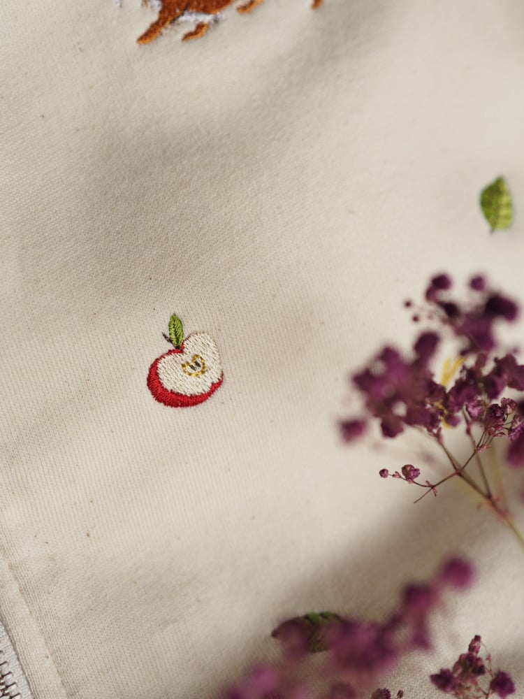 Image of Summer Sprinkles - Natural Raw zipped hoody