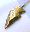 Solid Brass Arrowhead Necklace