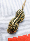 Solid Brass Peanut Necklace