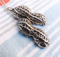 Solid Sterling Silver Peanut Necklace