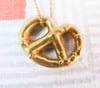 Solid Brass Pretzel Necklace