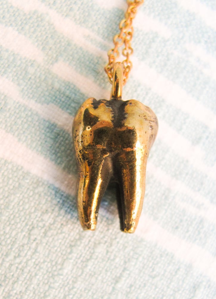 Solid Brass Tooth Necklace | Gold Teeth Brooklyn