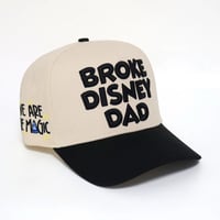 Image 3 of Broke Disney Dad SnapBack (B/W)