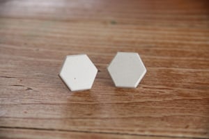 Image of Cement Hexagon Earrings