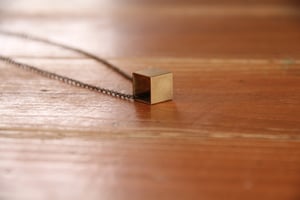 Image of Brass Cube Necklace