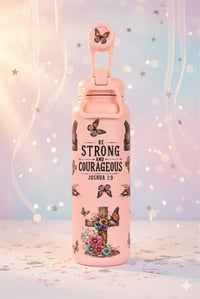 Image 1 of Joshua 1:9 Christian Insulated Tumbler | "Be Strong and Courageous" Gift for Women