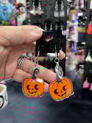Jack O Lantern acrylic earrings Halloween