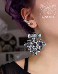 Image 2 of Hiddensee Crystal Earrings (Amethyst) - 3D printed *no metal!