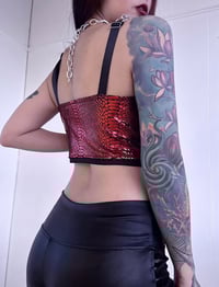 Image 2 of XS/S Metallic Snake Top in Red (ready to ship)
