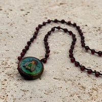 Image 1 of Garnet Mood Bee Necklace