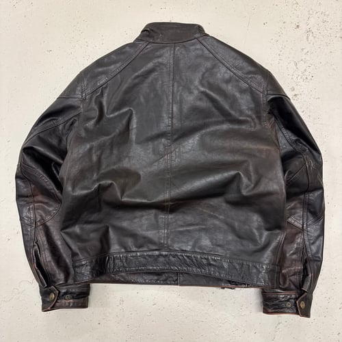 Image of 1990s Leather Cropped Biker Jacket, Size Medium