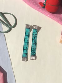 Image 1 of Tape measure earrings Turquoise 