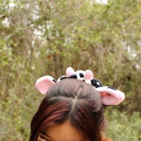 Image 3 of fuzzy cow scrunchies