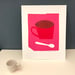 Image of Coffee Cup and Spoon monoprint 