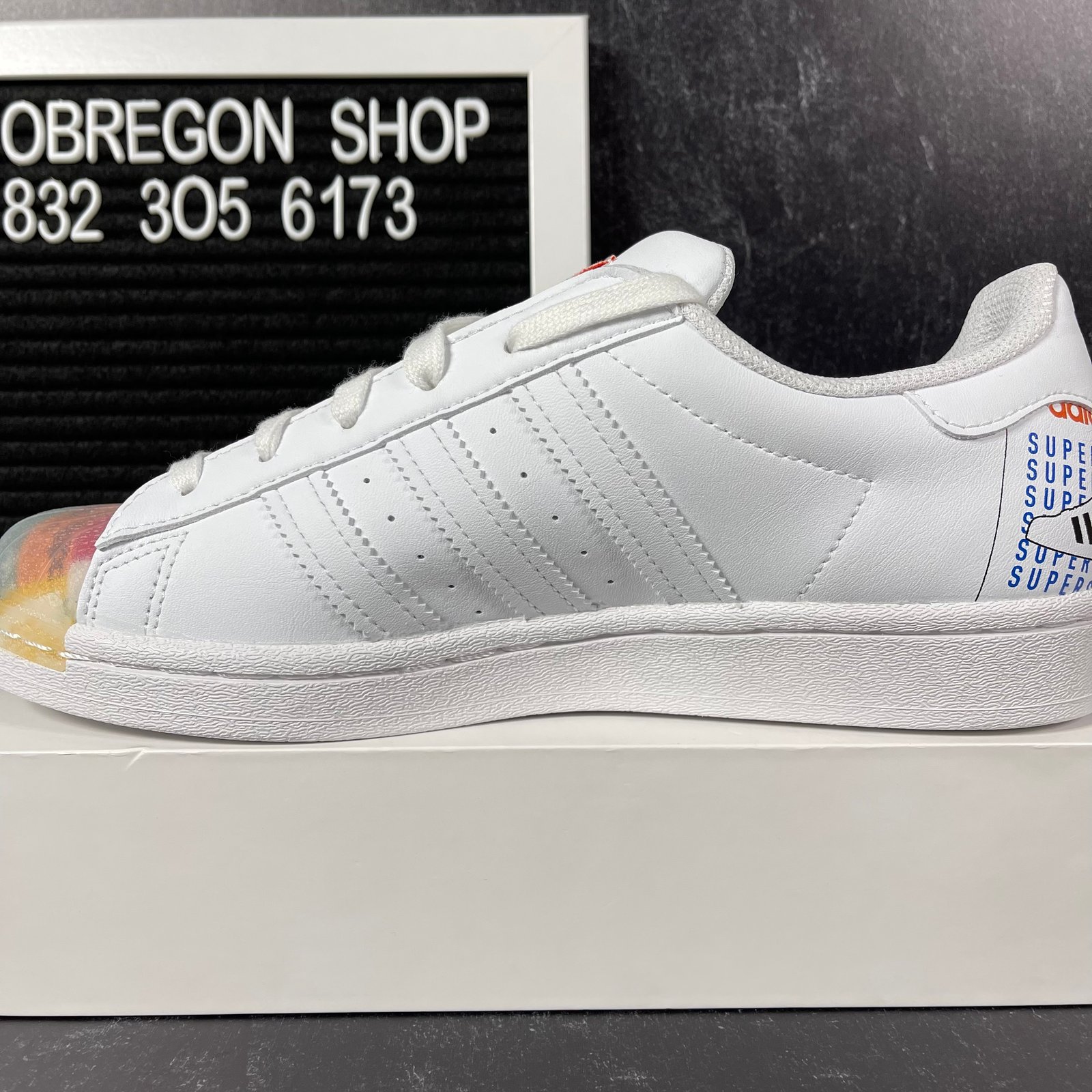 ADIDAS SUPERSTAR MULTI LOGO WOMENS SHOES SIZE 7.5 WHITE NEW The Obregon Shop