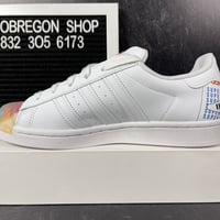 Image 5 of ADIDAS SUPERSTAR MULTI LOGO WOMENS SHOES SIZE 7.5 WHITE NEW