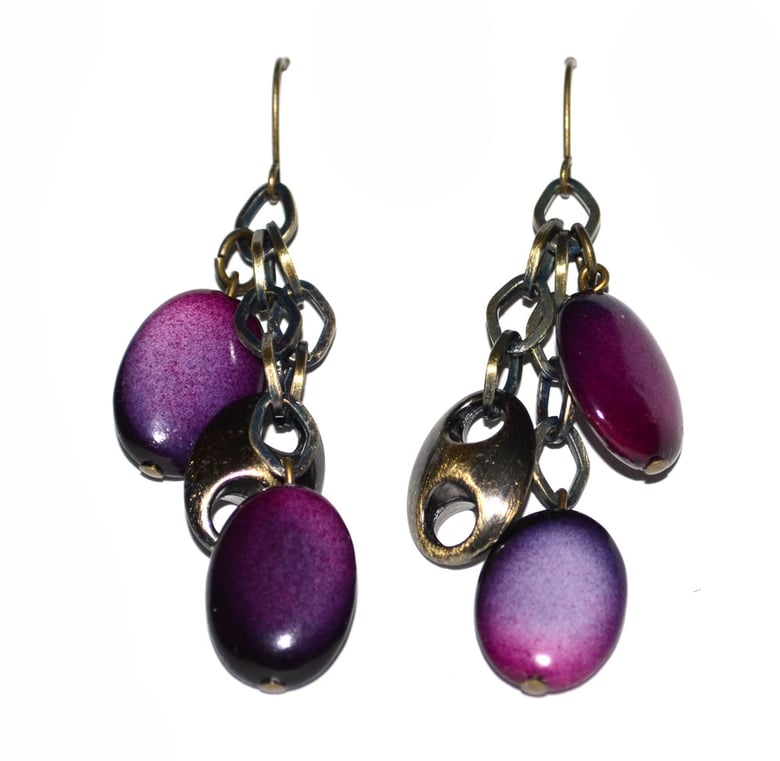 Image of Purple Drop Earrings