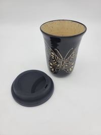 Image 2 of Black Butterfly Short Travel Mug 
