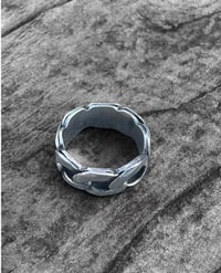 Image 2 of Ride the Sky Sterling Silver Curb Chain Ring 4.5