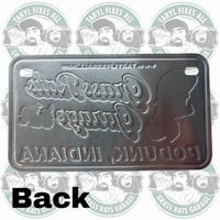 Image 2 of NEW! Small EMBOSSED Motorcycle Plates!! (Black & White)