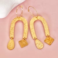Image 4 of Brass Horseshoe Shapes Earrings