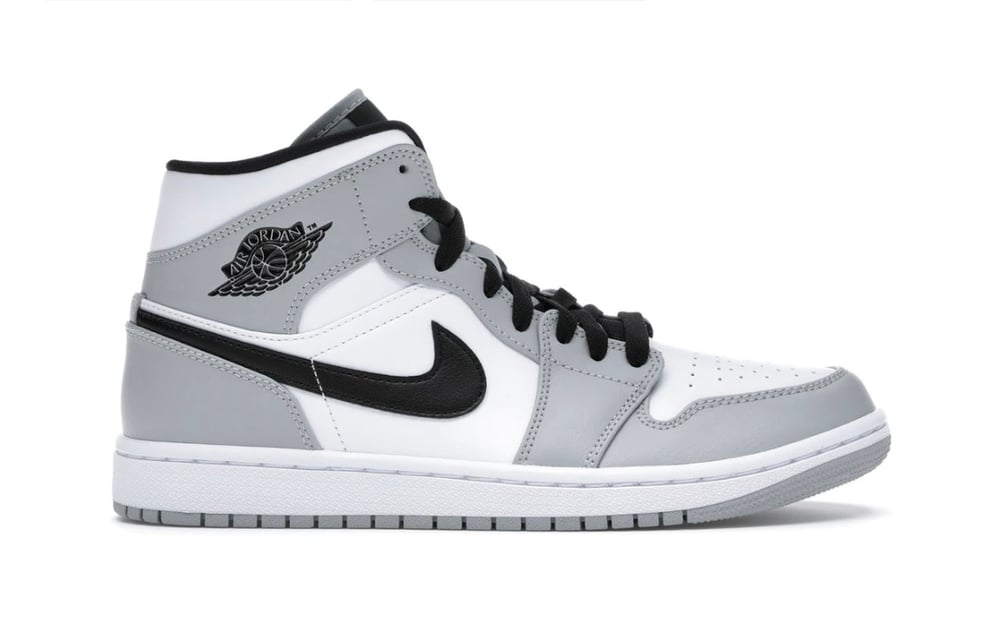 Image of Jordan 1 Mid "Light Smoke Grey"