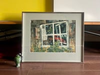 Image 1 of Watercolour on Paper of a Window View