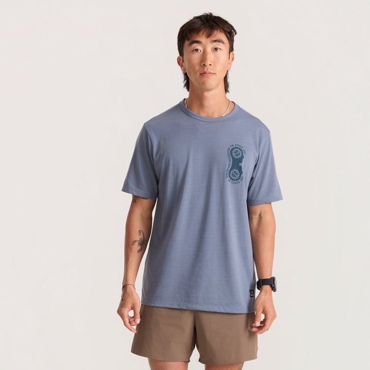 Image of RUN AMOK Mathis Active Short Sleeve Tee blue